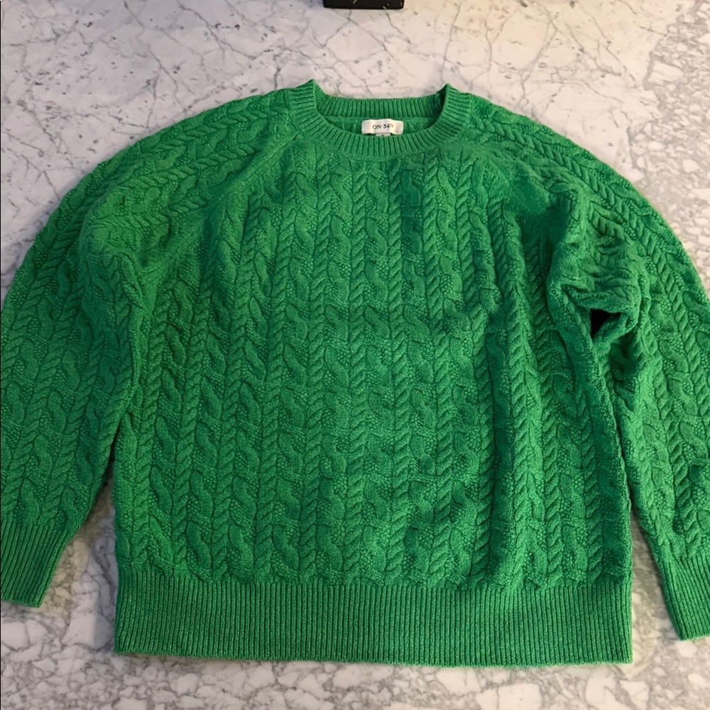 Vibrant Green Crewneck Sweater